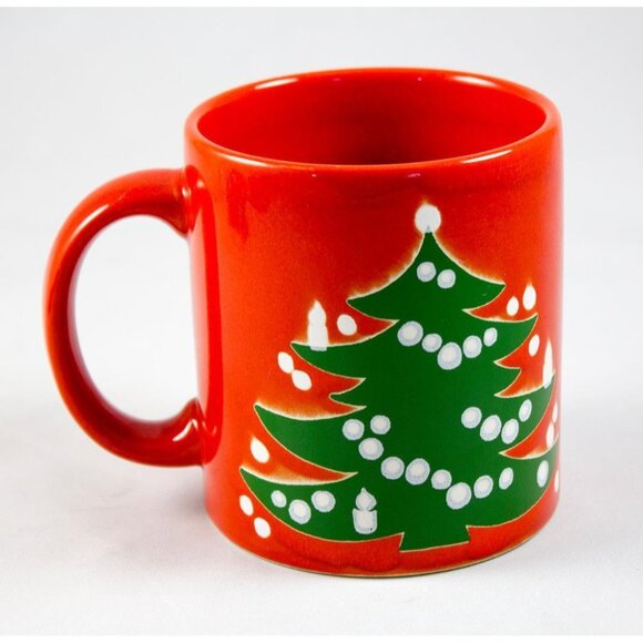 Waechtersbach Germany Red Christmas Tree Coffee Cocoa Mug 10 oz. - Picture 2 of 11